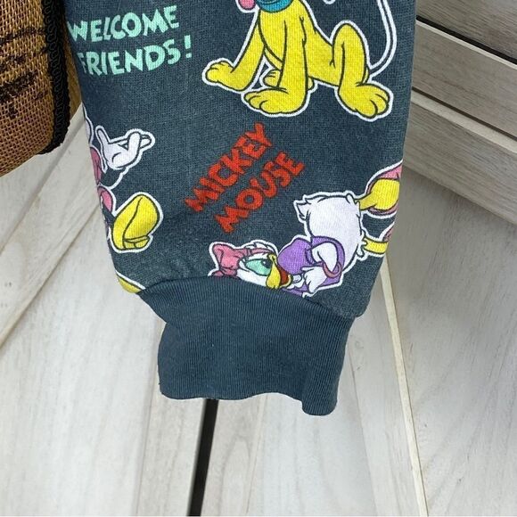 Disney Mickey Mouse And Friends Crop Sweatshirt Gray Multi Medium - Picture 6 of 12